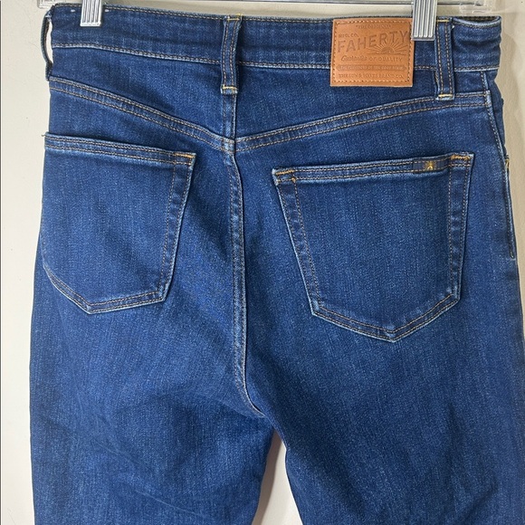 FAHERTY Organic Cotton Straight Leg Dark Wash Jeans Size 28 - Picture 12 of 16